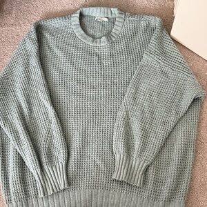American Eagle Outfitters Oversized Knit Sweater in Light Green